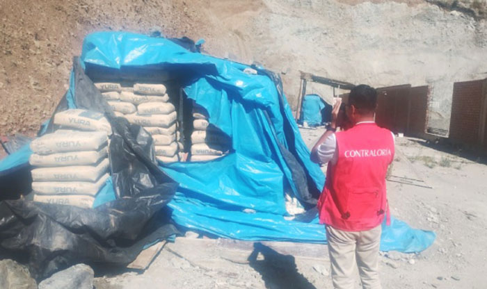 Hallan 761 bolsas de cementos vencidas en obra ejecutada por Dirección Regional de Transportes Apurímac